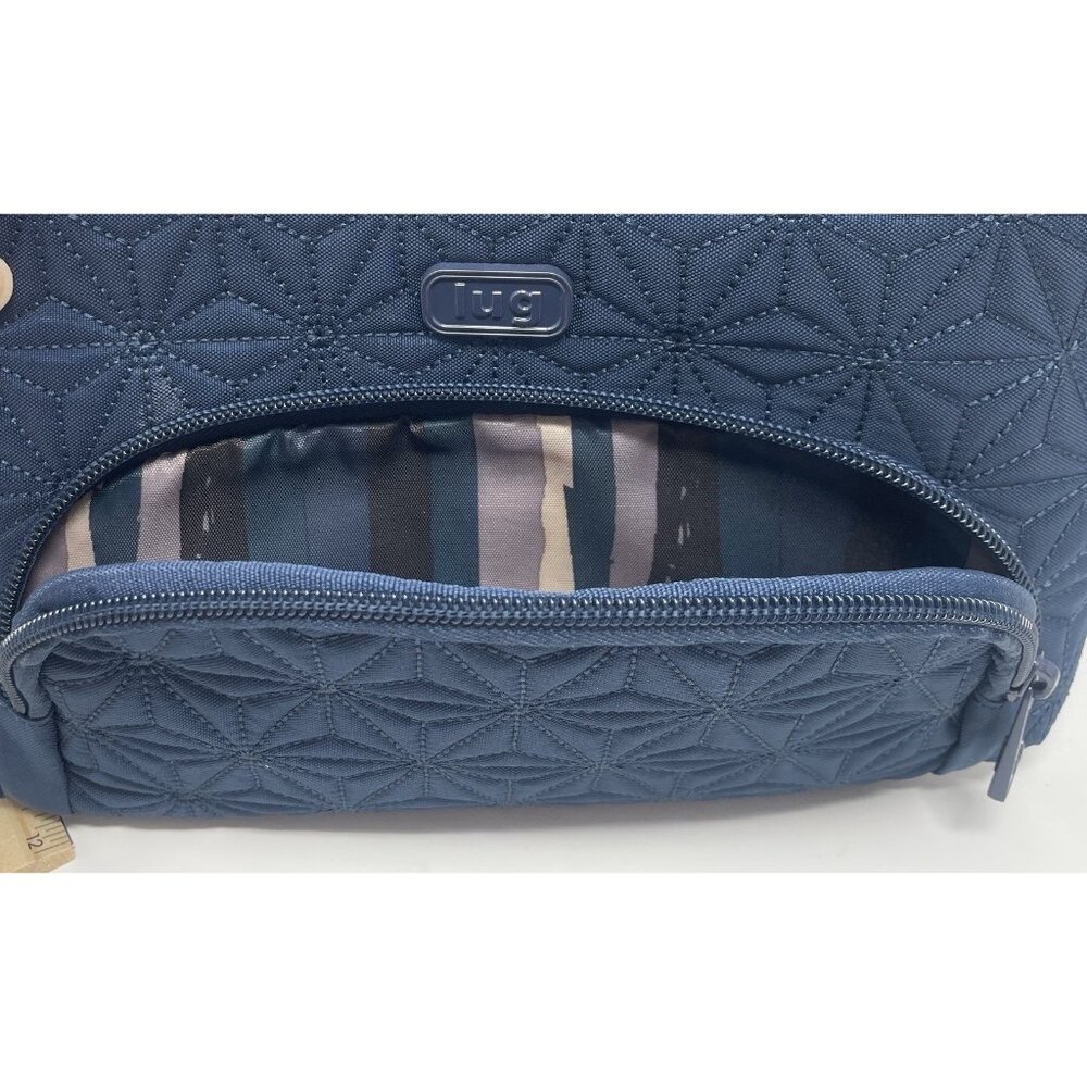 Lug Blue Nylon Lightweight Crossbody Purse Diamond Quilted Small - Picture 8 of 8